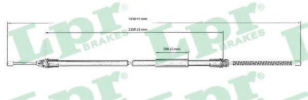 Imagine Cablu, frana de parcare LPR C0720B