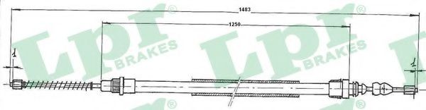 Imagine Cablu, frana de parcare LPR C0732B