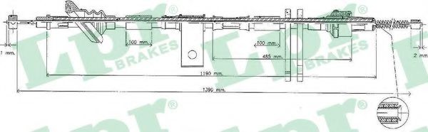 Imagine Cablu, frana de parcare LPR C0833B