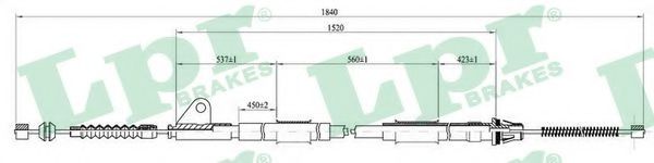 Imagine Cablu, frana de parcare LPR C0852B