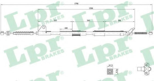 Imagine Cablu, frana de parcare LPR C0857B