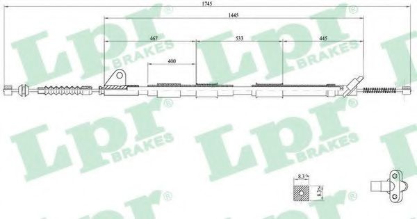 Imagine Cablu, frana de parcare LPR C0858B