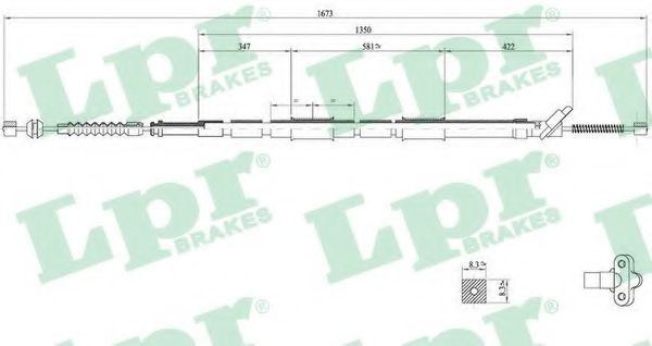 Imagine Cablu, frana de parcare LPR C0861B