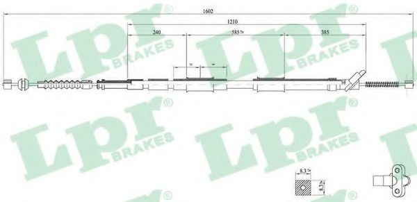 Imagine Cablu, frana de parcare LPR C0865B