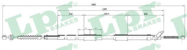 Imagine Cablu, frana de parcare LPR C0870B