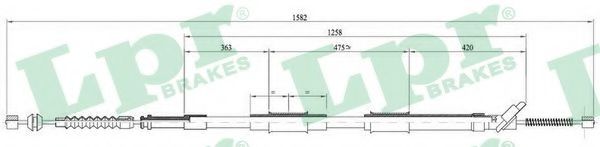 Imagine Cablu, frana de parcare LPR C0874B