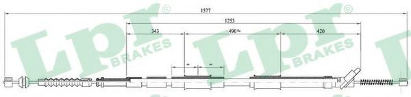 Imagine Cablu, frana de parcare LPR C0875B