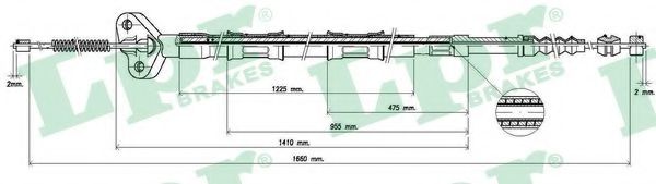 Imagine Cablu, frana de parcare LPR C0876B