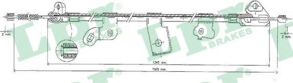 Imagine Cablu, frana de parcare LPR C0891B