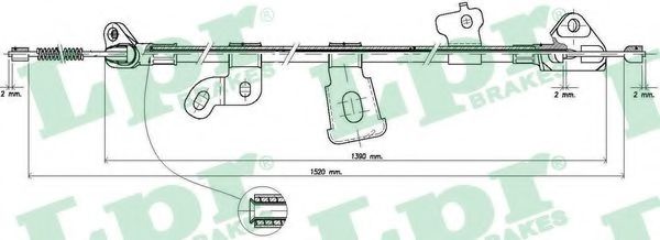 Imagine Cablu, frana de parcare LPR C0893B