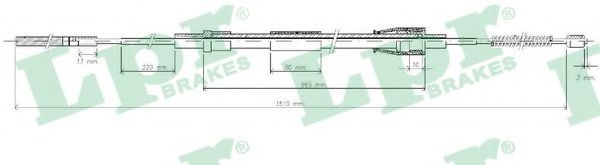 Imagine Cablu, frana de parcare LPR C0962B