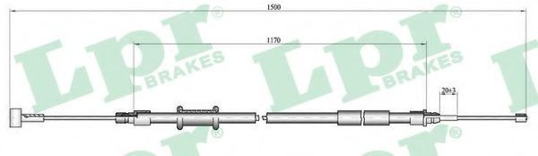 Imagine Cablu, frana de parcare LPR C1009B