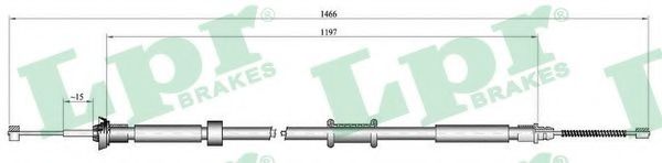 Imagine Cablu, frana de parcare LPR C1024B