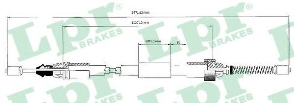 Imagine Cablu, frana de parcare LPR C1044B