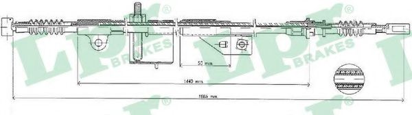 Imagine Cablu, frana de parcare LPR C1052B