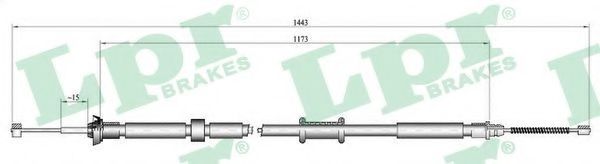 Imagine Cablu, frana de parcare LPR C1085B