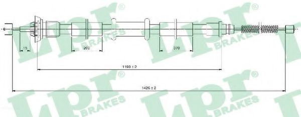 Imagine Cablu, frana de parcare LPR C1247B