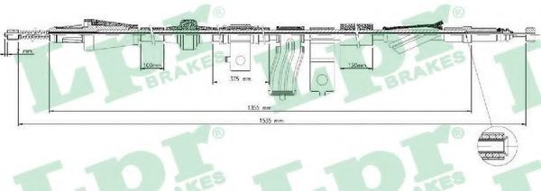 Imagine Cablu, frana de parcare LPR C1283B