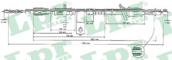 Imagine Cablu, frana de parcare LPR C1381B