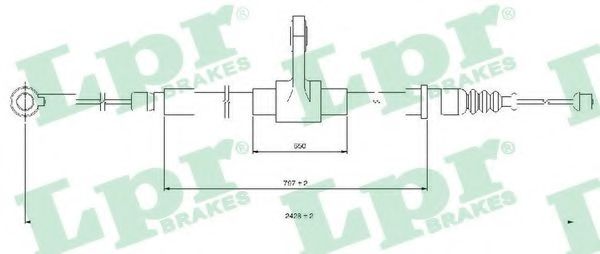 Imagine Cablu, frana de parcare LPR C1416B