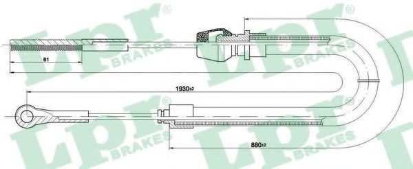 Imagine Cablu, frana de parcare LPR C1531B