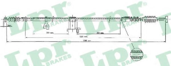 Imagine Cablu, frana de parcare LPR C1554B