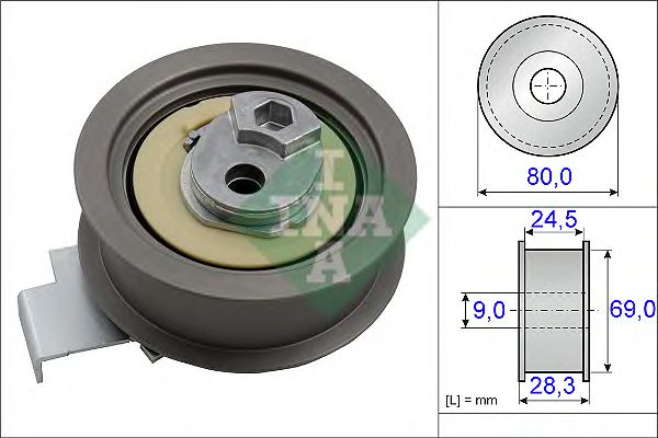 Imagine rola intinzator,curea distributie INA 531 0840 10