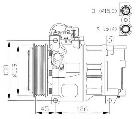 Imagine Compresor, climatizare NRF 32042G