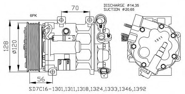 Imagine Compresor, climatizare NRF 32682G