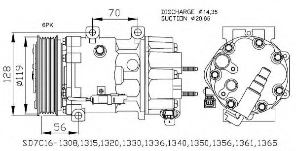 Imagine Compresor, climatizare NRF 32772G