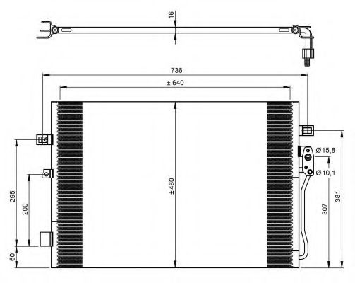 Condensator, climatizare NRF 350087