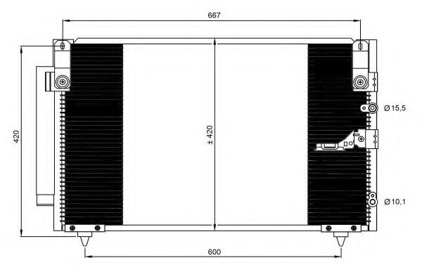 Condensator, climatizare NRF 350093