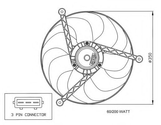 Imagine Ventilator, radiator NRF 47057