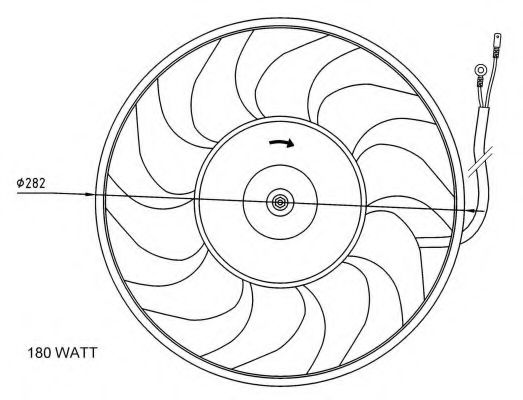 Imagine Ventilator, radiator NRF 47071