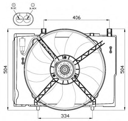 Ventilator, radiator NRF 47473