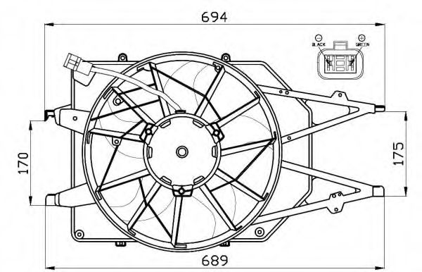 Imagine Ventilator, radiator NRF 47475