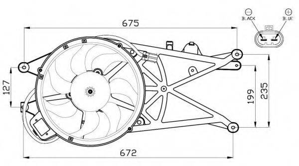 Imagine Ventilator, radiator NRF 47489