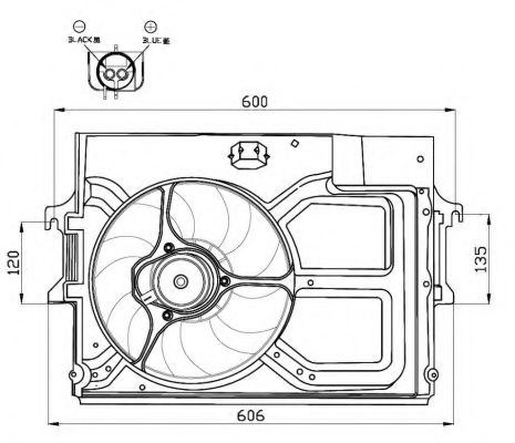 Imagine Ventilator, radiator NRF 47490