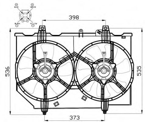 Imagine Ventilator, radiator NRF 47497