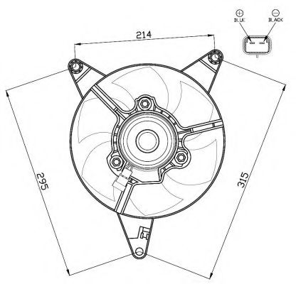 Imagine Ventilator, radiator NRF 47498