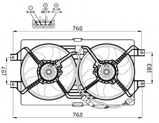 Imagine Ventilator, radiator NRF 47502