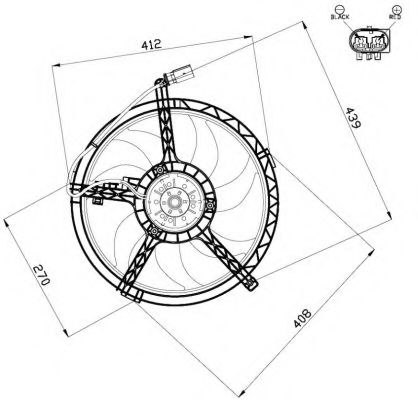 Imagine Ventilator, radiator NRF 47509