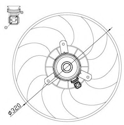 Imagine Ventilator, radiator NRF 47514