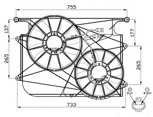 Imagine Ventilator, radiator NRF 47535