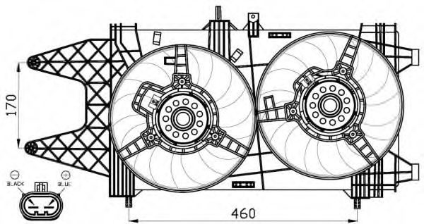 Imagine Ventilator, radiator NRF 47542