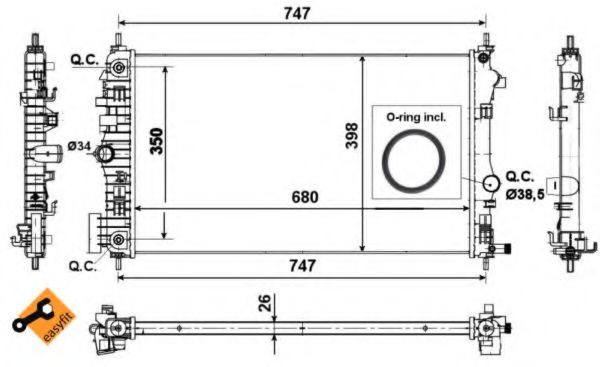 Imagine Radiator, racire motor NRF 53777