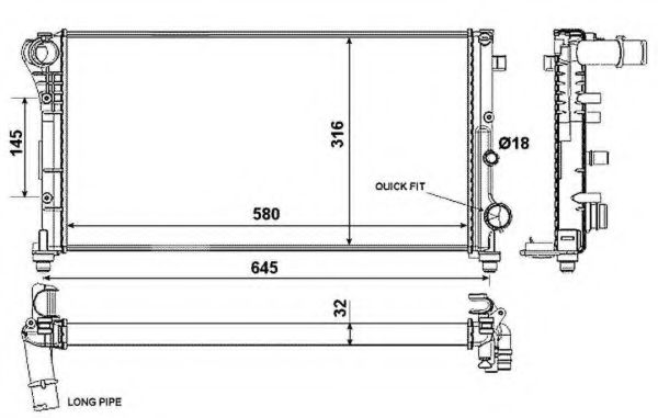 Imagine Radiator, racire motor NRF 58376