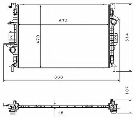 Radiator, racire motor NRF 58499