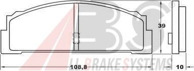 Imagine set placute frana,frana disc A.B.S. 36003