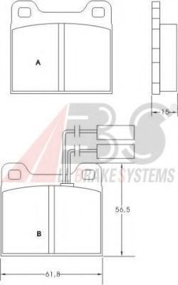 Imagine set placute frana,frana disc A.B.S. 36005